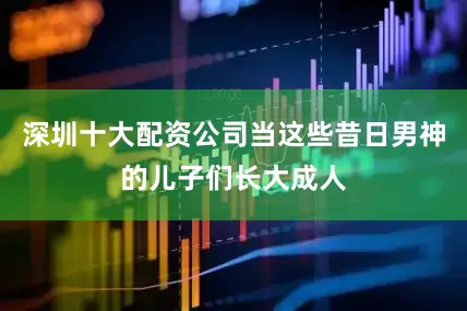 深圳十大配资公司当这些昔日男神的儿子们长大成人